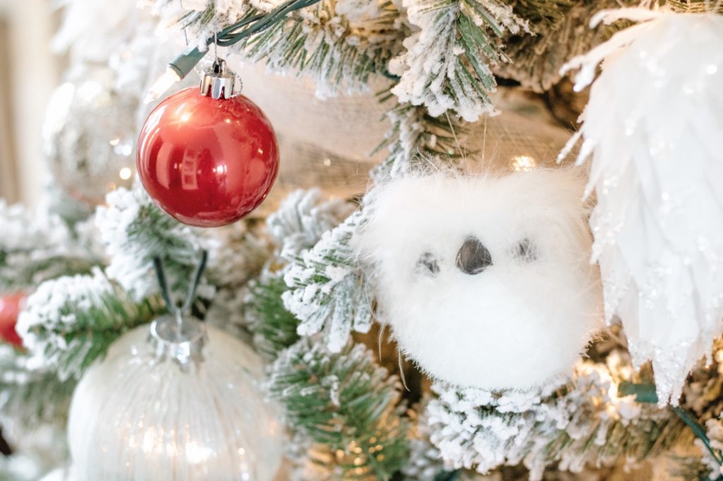 Fluffy Christmas tree ornament