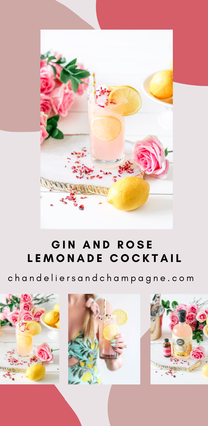 Gin and Rose Lemonade cocktail