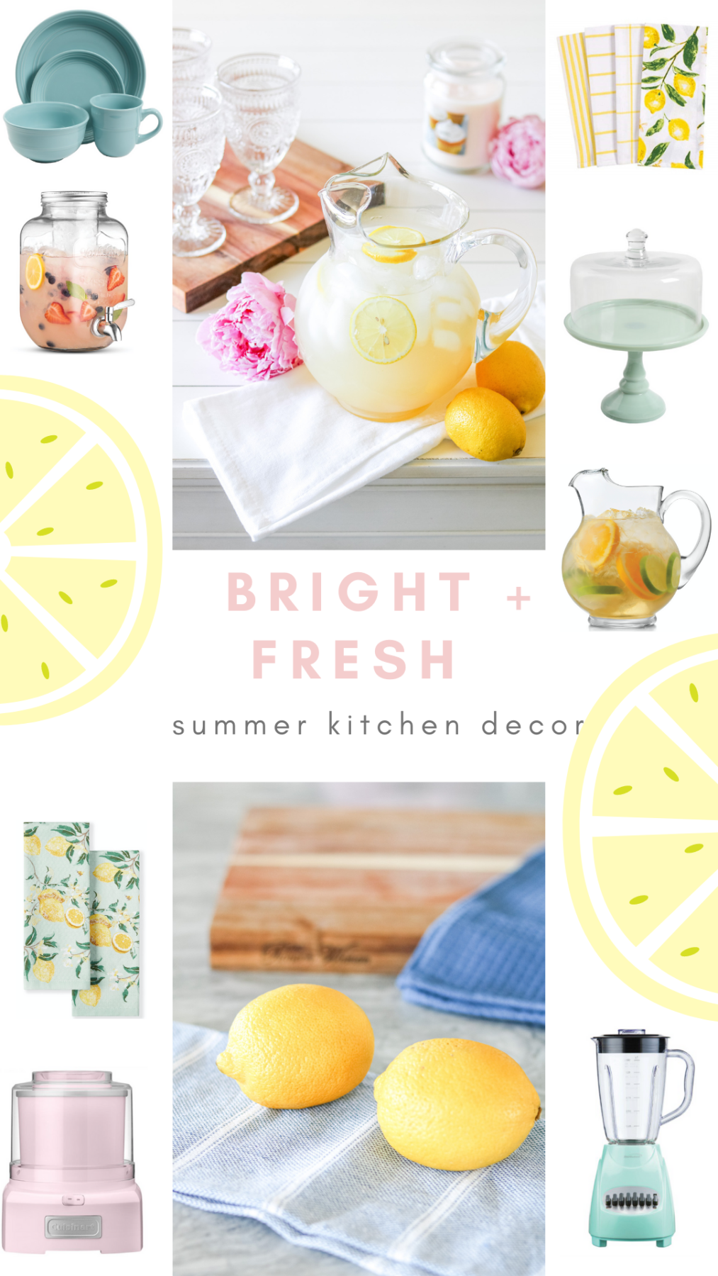 Sunny + Bright Summer Kitchen Decor • Chandeliers and Champagne