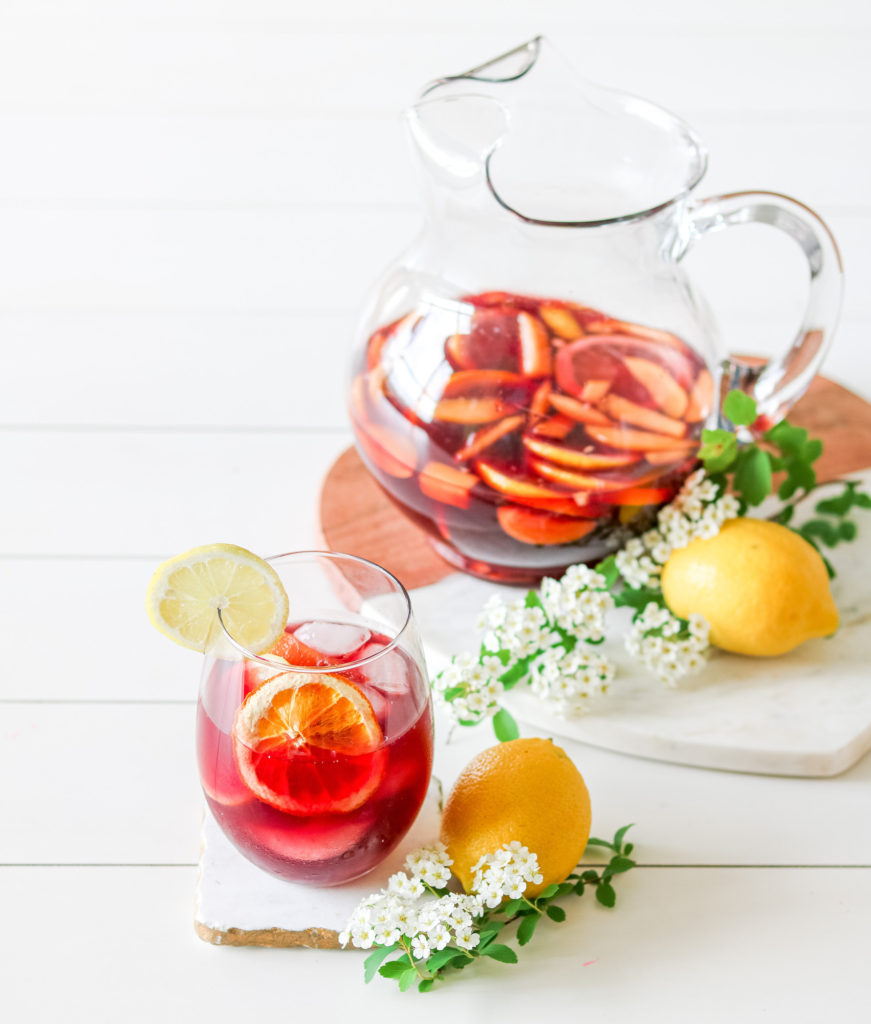 Red wine sangria for summer