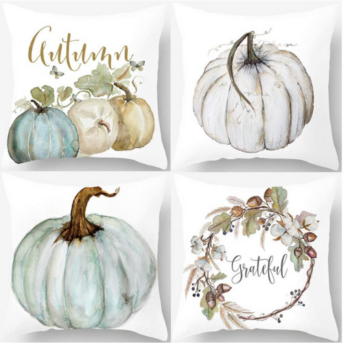Pumpkin fall pillow cover set