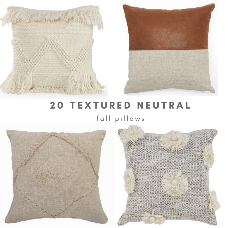 20 textured neutral fall pillows