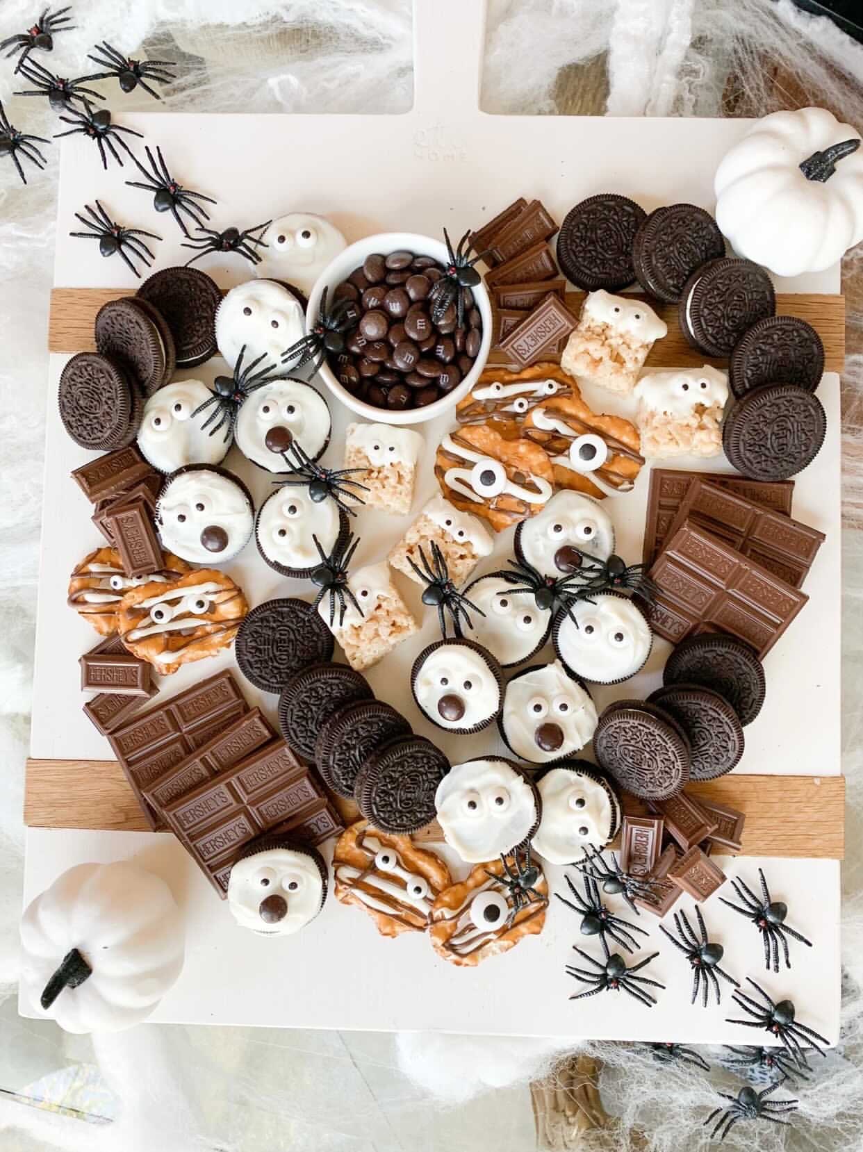 Halloween chocolate dessert snack tray