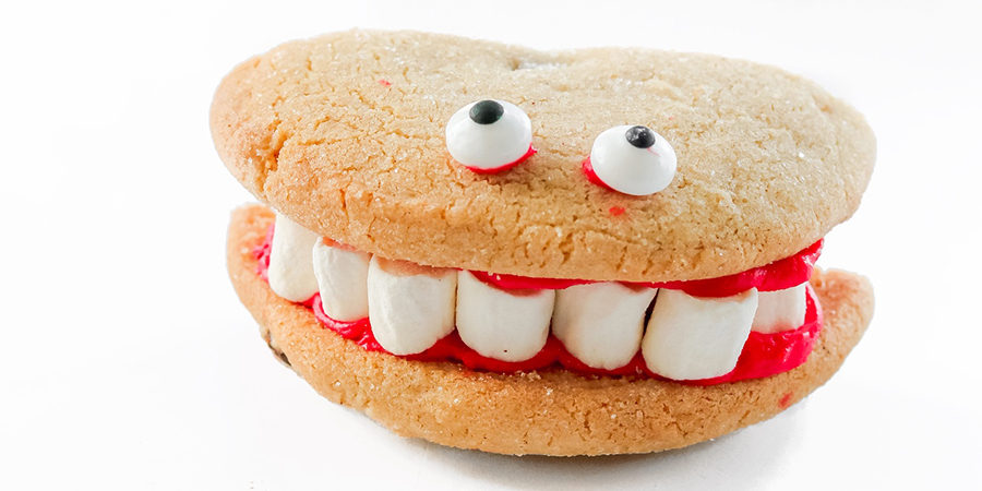 Halloween dessert board monster cookie