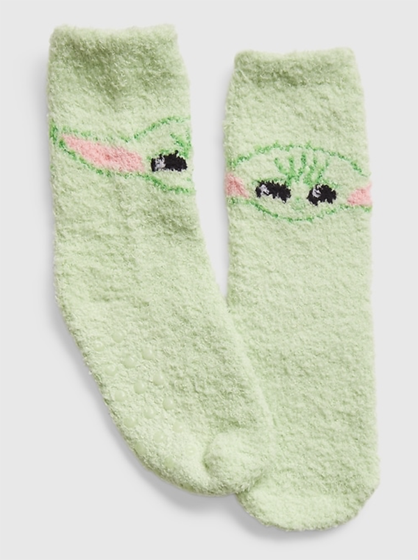 Fuzzy yoda socks