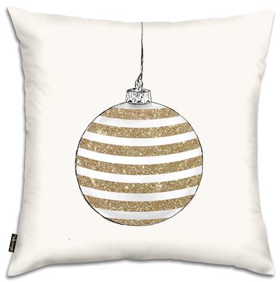 Gold ornament pillow