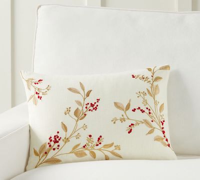 Holiday berries pillow
