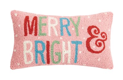 'Merry & Bright' pillow