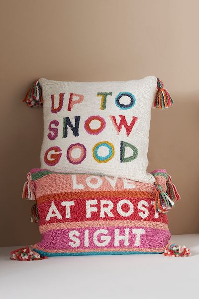 'Up To Snow Good' pillow
