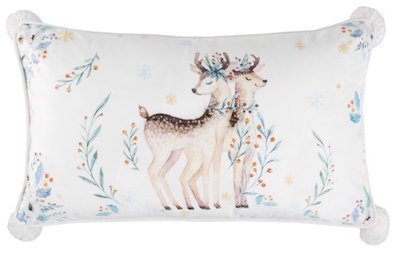 Whimsical reindeer pillow