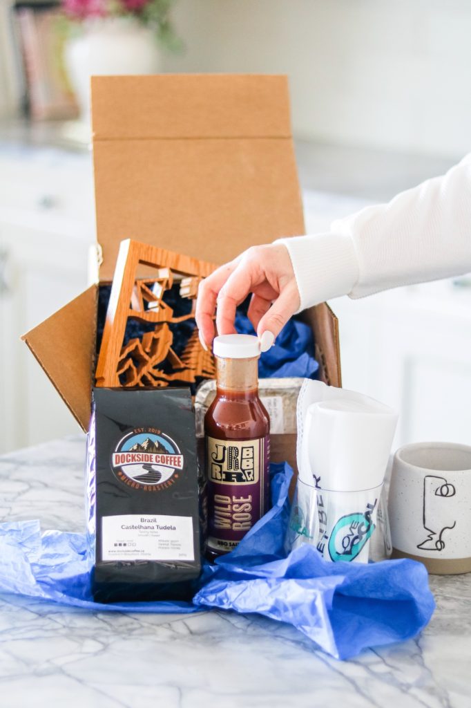 Alberta Chamber Market package including Dockside Coffee and JRRR bbq sauce