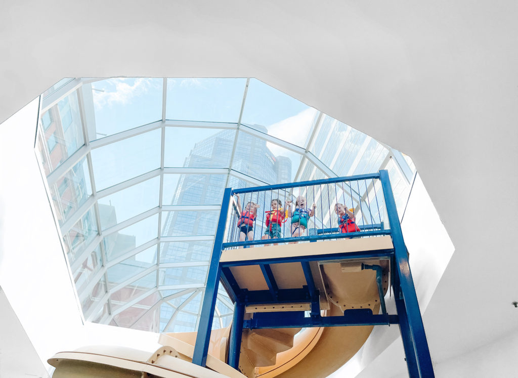 Waterslide at Sheraton Suites Calgary Eau Claire - Calgary with kids