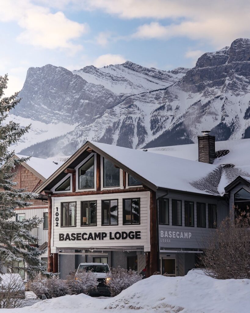 Basecamp lodge canmore in winter
