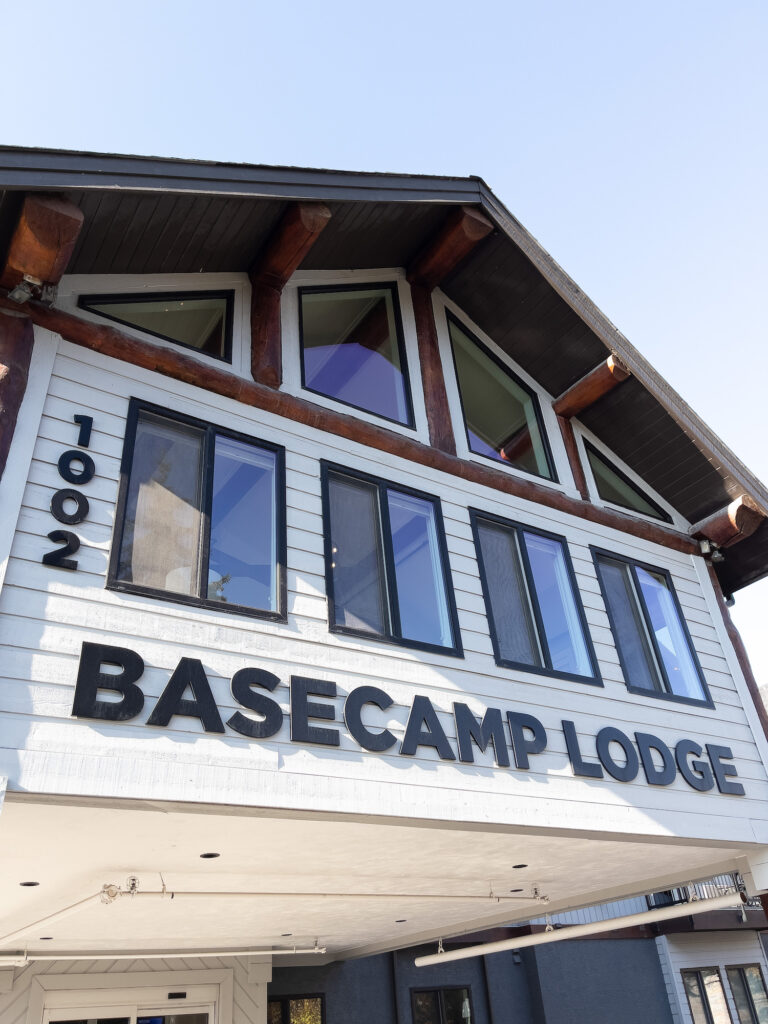 exterior shot of Basecamp Lodge Canmore