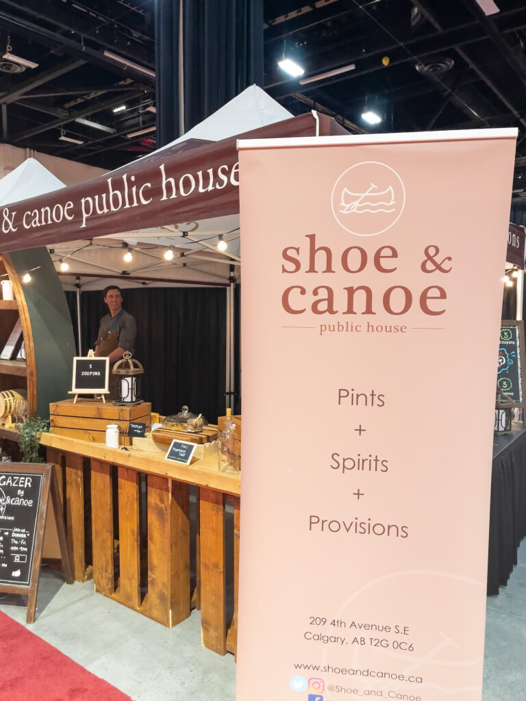 Rocky Mountain Wine and Food Festival - Shoe and Canoe stand