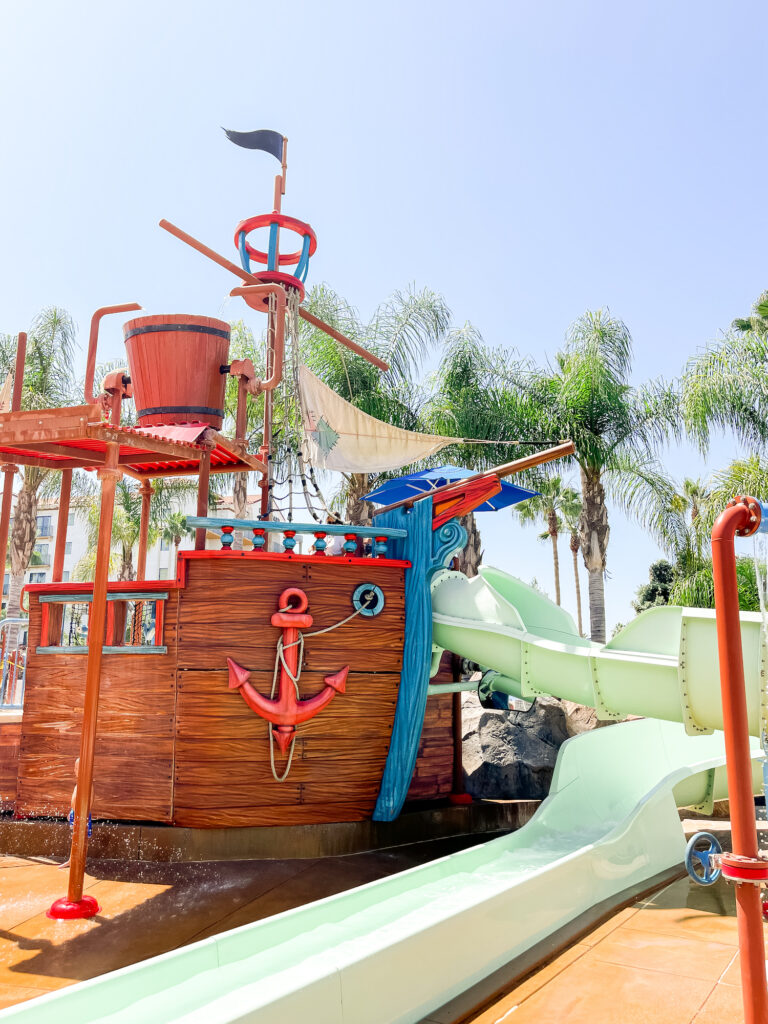 Pirate Cove splash park at HOJO Anaheim