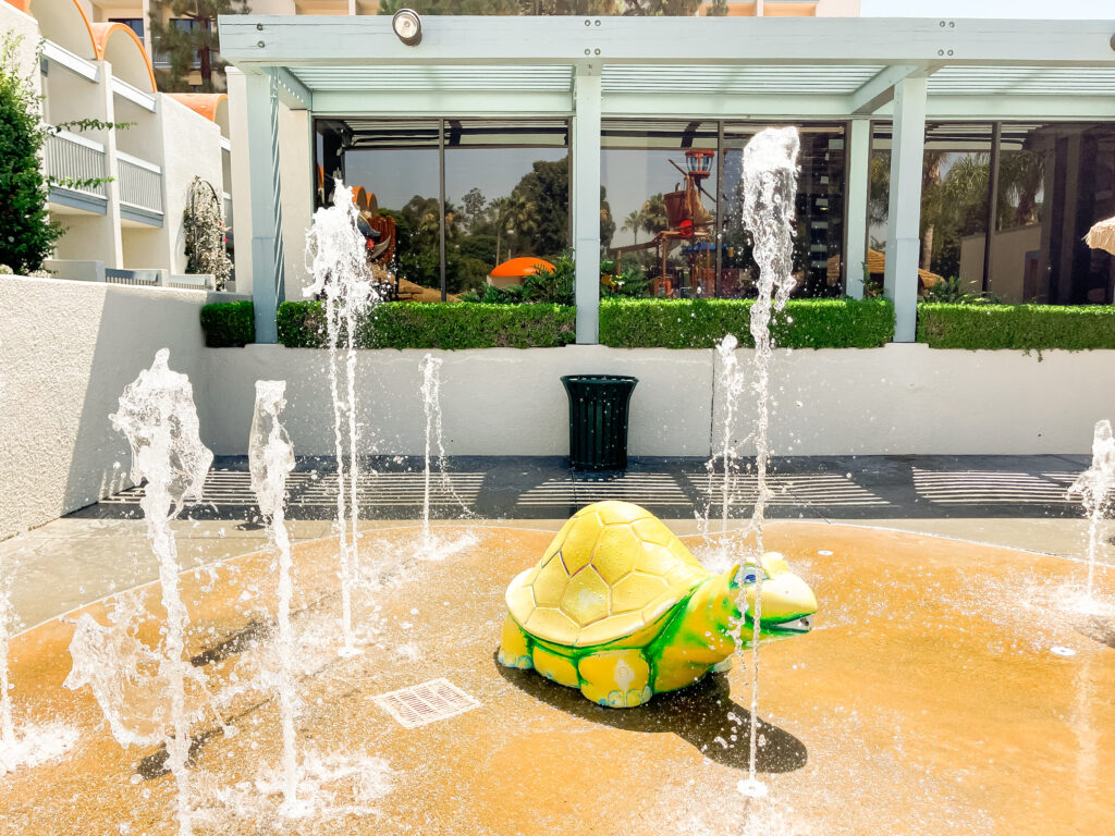 Splash park at HOJO Anaheim Hotel