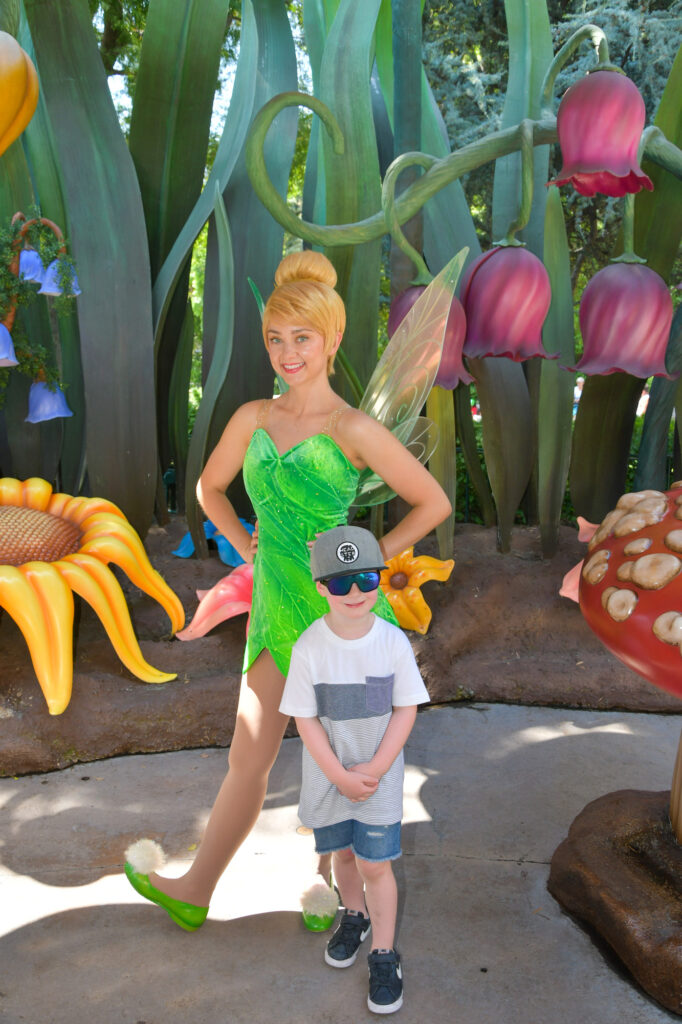 Meeting Tinkerbell at Pixie Hollow in Disneyland