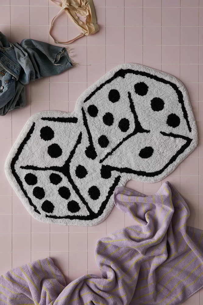 Fuzzy Dice Bath Mat