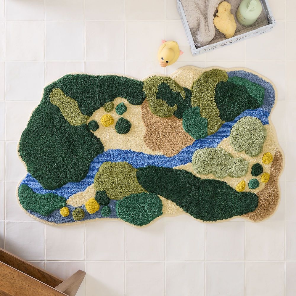 National Geographic Topographical Bath Mat