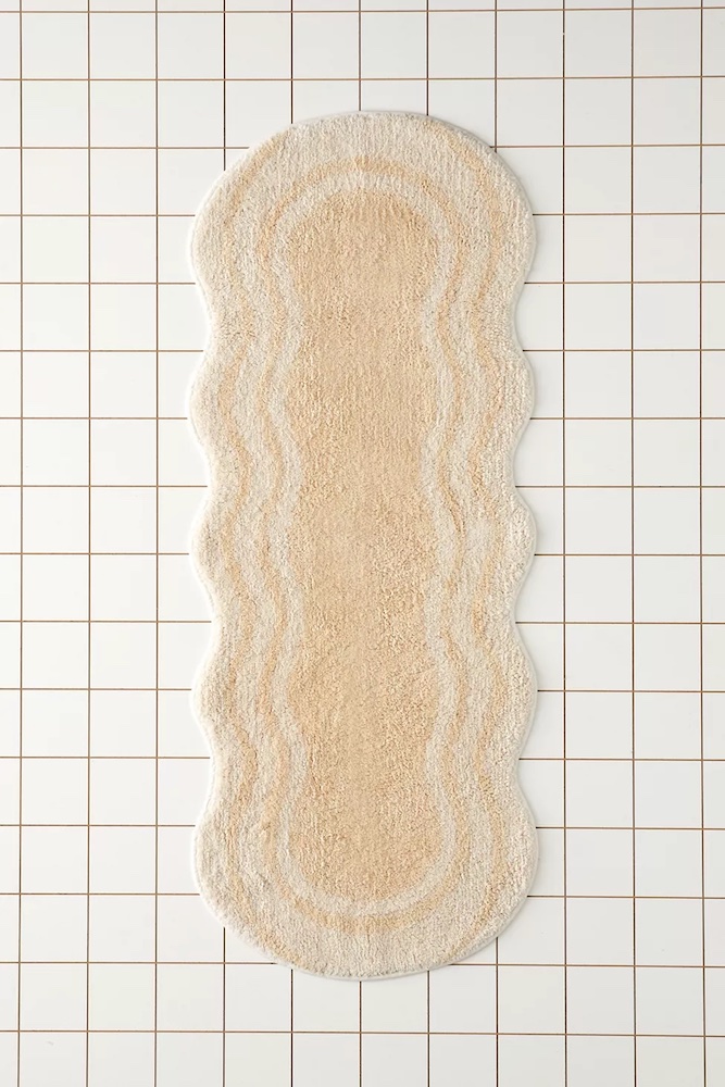 Neutral Wavy Bath Mat - 50 cute bath mats