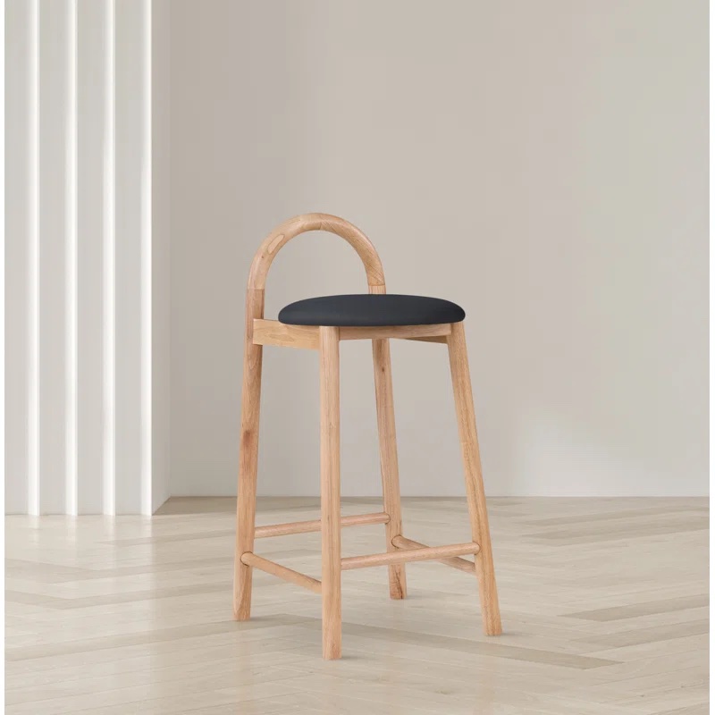 Solid Wood Minimalist Bar Stool - 20 Stylish Bar Stools Trending in 2025