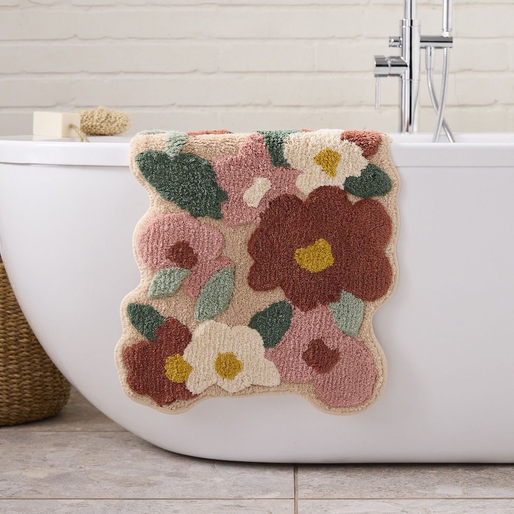 Wildflower Bath Mat - 50 Cute Bath Mats