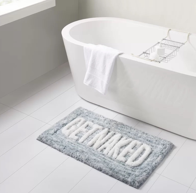 Blue Get Naked Bath Mat