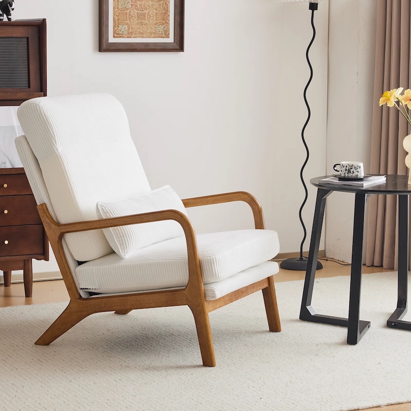 Solid Wood Accent Chair