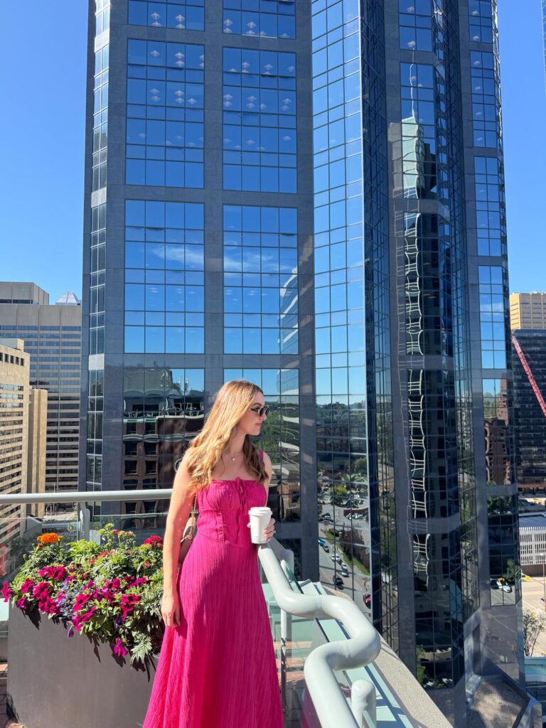 Rooftop view at Sheraton Suites Calgary Eau Claire location